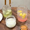 Taza de Vidrio para Té de Frutas Feng Shui con Popote, Taza para Bebidas Frías, Taza para Café, Jugo, Leche, Taza para Refresco de Burbujas