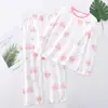 Ropa Acondicionada con Mangas Largas 2026 Nuevo Producto Conjunto de Ropa y Pantalones de Otoño para Bebés Niñas Conjunto de Ropa de Casa de Algodón de Bambú para Niños