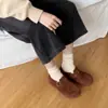 Zapatos Birkenstock de Estilo Coreano Beilixuan con Suela Gruesa Bonita para Mujer 2025 Otoño Nueva Moda Zapatos Sencillos Forrados de Felpa