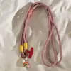 Chaveiro Pingente Nuvem Arco-Íris Feminino Strap para Capa de Celular Corrente Transversal de Ombro Universal