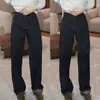 Jeans rectos casuales de moda otoñal para hombre, de nicho, versátiles, elegantes, vintage, desgastados