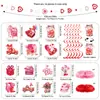 Suministros para fiesta temática de San Valentín transfronterizos, banderines de panal en espiral, artículos decorativos
