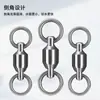 Giro de Rodamiento Grande Giro de Figura de Ocho de Alta Velocidad para Pesca en el Mar, Pesca con Señuelo y Pesca en Rocas, Conector de Acero Inoxidable de Doble Anilla