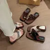 Chanclas Versátiles para Mujer, Estilo Ligeramente Maduro, Cómodas, Hebilla Metálica, Sandalias de Tira, Para Uso al Aire Libre, Clip-in, Suela Suave Cómoda, Elegantes, Pies, Modernas