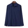 Agente Mayorista: Camisas de Color Sólido para Primavera, Otoño y Verano para Hombres de Mediana Edad y Mayores, Camisas de Manga Larga con Cuello de Poliéster-Algodón para Hombre