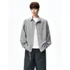 Camisa de Seda de Hielo Verde Claro para Hombre, de Manga Larga, Protección Solar Primavera y Verano, Chaqueta Estilo Old Money, Chaleco de Moda para Pareja, Top Sencillo Retro