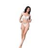 Conjunto de Fato de Banho Feminino Sexy Japonês e Coreano Retrô de Bolinhas Sexy Sem Costas Renda Voadora Fenda 2025 Nova Moda