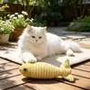 Juguete para gato pez de menta juguete para gato auto-alivio juguete silencioso para gato simulación pez varita para gato suministros para mascotas