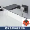 Grifo de pared tipo empotrado transfronterizo para agua fría y caliente, lavabo, cuenca, oculto, empotrado, cascada, salida de pared para bañera, cobre completo