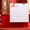 Calendario de Escritorio Personalizado Estilo Chino 2027, Calendario Creativo Rojo Año de la Oveja, Decoración de Escritorio Publicitaria para Oficina Corporativa