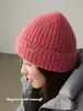 Chapéu de Lã Tricotado com Dopamina Ins Chapéu de Lã Engrossado Chapéu Quente Chapéu para Frio Inverno Mulheres Moda Protetor de Orelha Outono