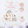 Balões de Desenho Animado Nuvens Gatinho Fofo Adesivos de Parede Autoadesivos Estilo Menina Ins Decoração de Quarto Adesivos BR1058F