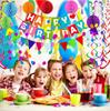 Banderín Feliz Cumpleaños Temático Colorido Listo para Usar Banderines Triangulares Confeti Redondo de Puntos Caja de Regalo