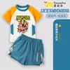 Traje de Banho Infantil Invincible Hero Mark Conjunto de Duas Peças para Meninos com Manga Curta para Crianças Pequenas