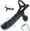 Vibrador Telescópico com Controle Remoto Transfronteiriço, Plug Anal com Ventosa Controlado por App Remoto, Dispositivo de Massagem da Próstata, Dildo Realista