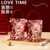 Bolsa caja de dulces madera rústica para boda, bolsa de dulces de recuerdo de boda con cinta de rosa vintage de nicho, empaque vacío
