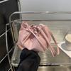 2024 Nova Bolsa de Ombro Feminina Elegante Portátil Balde Bolsa Textive Simples Mori Bow Mochila nas axilas
