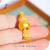 Puzuo Color Fuerte que Conserva Arena Dorada Accesorios DIY Colgante de Calabaza Flor de Loto Diamante Cadena para Clavícula Buda Sin Fase Nueva Chinoiserie