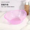 Lavabo Espesado para Uso Doméstico, Adecuado para Residencias Estudiantiles, Lavabo Pequeño Transparente de Plástico Multicolor para Lavarse la Cara, Lavabo Yuanbao