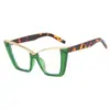 Nuevas Gafas Elegantes Ojo de Gato de Montura Grande Sin Graduación Monturas de Gafas de Moda para Celebridades de Internet Montura de Gafas para un Look sin Maquillaje