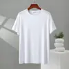 Nova camiseta modal masculina de manga curta, fina para o verão, roupa de casa, camiseta casual versátil, absorvente de suor, respirável, gola redonda