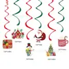 Banner Navideño Transfronterizo Feliz Navidad Set de Decoración Colgante en Espiral Decoración para Pasteles Decoraciones para Fiestas