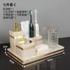 Juego de cinco piezas para baño, juego de lavabo de mármol jade blanco, bandeja de baño, juego de cepillo de dientes y vaso para lavar y enjuagar
