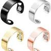 Shengxi Amazon Atacado Personalizado Estilo Europeu e Americano Galvanizado Ouro Rosa Masculino Duplo Magnético Cuidados com a Saúde Anel Aberto