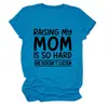 Criando a mi Mamá Amazon Ebay Sitio Independiente Comercio Exterior Transfronterizo Cómoda Sencilla Camiseta de Mujer de Cuello Redondo Manga Corta