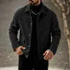 Chaqueta de lana con solapa para hombre, nueva, europea y americana, transfronteriza, otoño e invierno, abrigo cálido versátil casual británico