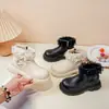 Botines Cortos de Lolita con Lazo Estilo Coreano para Niñas Modelo Otoño/Invierno 2026 Botines Cortos de Princesa con Adorno de Encaje Suela Suave para Niña Pequeña