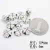 Accesorios para joyería de cristal hechos a mano DIY material tubo de cuentas pasante plata de Tíbet nuevo cuentas sueltas pescado recién horneado