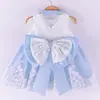 Itens Quentes de Venda TransfronteiriçaVestido Infantil com Renda e Laço, Vestido Princesa Sem Mangas para Crianças Pequenas, Adequado para Todas as Estações