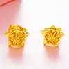 Brincos de Camada Dupla Estilo Misto Banhados a Ouro Real para Meninas, Brincos de Renda Estilo Coreano, Joias de Cor Dourada Derretida por Fogo com Conservação de Cor Venda por Atacado