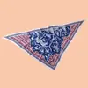 Bufanda Triangular de Sarja Estampada con Patrón Paisley para Mujer, Bufanda de Moda de Alta Gama, Suministro Directo de Fábrica