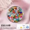 Cuentas sueltas de cristal de imitación facetado multicolor, materiales para manualidades para pulseras y collares de niños, cuentas de vidrio tipo diamante
