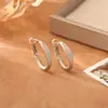 Brincos de Argola Lisos Estilo Minimalista com Pino de Prata Esterlina 925 Design de Nicho da Moda de Alto Padrão Brinco de Celebridade da Internet Studs de Orelha Estilo Frio INS
