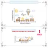 Pegatinas de pared premium con temática de castillo y animales de globo aerostático para pared de fondo de dormitorio y sala de estar, decoración del hogar, pegatinas de pared autoadhesivas