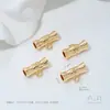 Collar Relleno de Oro de 14K con Cuentas Colgantes, Cuentas de Barril de Bambú Hueco en Codo, Cristal de Perla, Accesorios para Joyería Hecha a Mano DIY