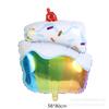 Venta al por mayor hermosa decoración de fiesta de cadena inglesa de tres capas de 18 pulgadas vela de los deseos película de aluminio pastel de cumpleaños caja de regalo globo