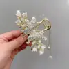 Pinza para el Cabello de Metal para Mujer, Pinza Tiburón de Lujo de Alta Gama, Pasador para Peinados Recogidos, Accesorio para el Cabello con Perlas para la Parte Trasera de la Cabeza