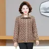 Ropa exterior de primavera y otoño para mujeres de mediana edad, chaqueta de béisbol casual con cuello de solapa, chaqueta elegante y estilizada para mujeres de mediana edad y mayores