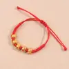 Año del Caballo, Año del Zodiaco, Pulsera de Cuerda Roja, Caballo de las Cinco Bendiciones, Pulsera Manafu Caballo del Zodiaco Tejida a Mano, Joyería para Pareja de Regalo