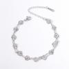 Pulseira de Aço Inoxidável com Carimbo Transfronteiriço, Camada Dupla, Joia Personalizada de Alto Padrão Estilo Ins, Tornozeleira de Aço Titânio, Acessório Feminino da Moda