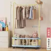 Perchero estilo Dopamina, perchero simple de pie, móvil con ruedas, perchero engrosado para dormitorios estudiantiles