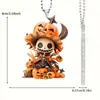Transfronterizo Nuevo Festival de Calabaza Fantasma de Halloween Atmósfera Acrílico Plano Mono Gato Calabaza Calavera Decoración Colgante