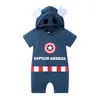 Ropa de Verano para Bebé Estilo ins Camiseta con Gorro de Manga Corta para Salir para Niños y Bebés Pelele Estilo con Capucha Ropa para Gatear