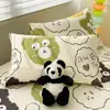 Un Par de Fundas de Almohada de Algodón con Dibujos 48X74 Fundas de Almohada Domésticas para Niños Funda Protectora de Almohada Individual para Dormitorio