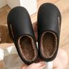 Pantuflas de algodón impermeables para hombre, de invierno, antideslizantes, para el hogar, con suela gruesa y antideslizantes, para exteriores, para mujer.