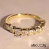 Anillo de diamante cuadrado simple Cao Shi para mujer, anillo elegante y profesional estilo francés, un artículo de gran venta de la promoción de transmisión en vivo de Taobao
